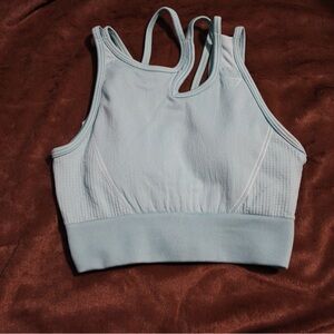 Gymshark Teal Ribbed Sports Bra with Racerback